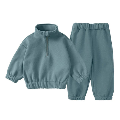 Fleece Lining Turtleneck Set