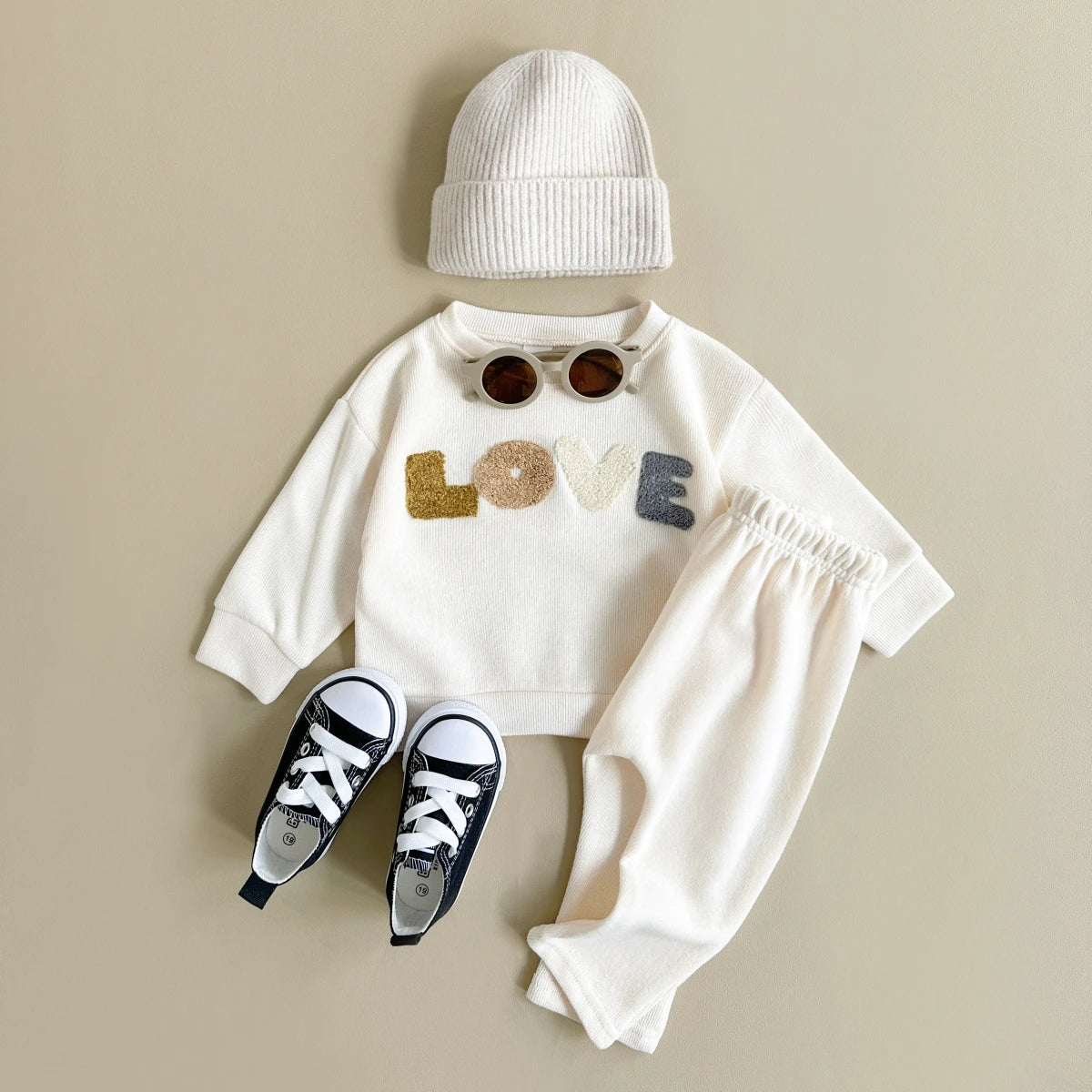 Letter Long Sleeve Casual Set