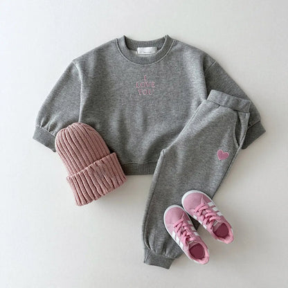 Embroidered Sweatshirt and Pant Set