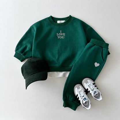 Embroidered Sweatshirt and Pant Set