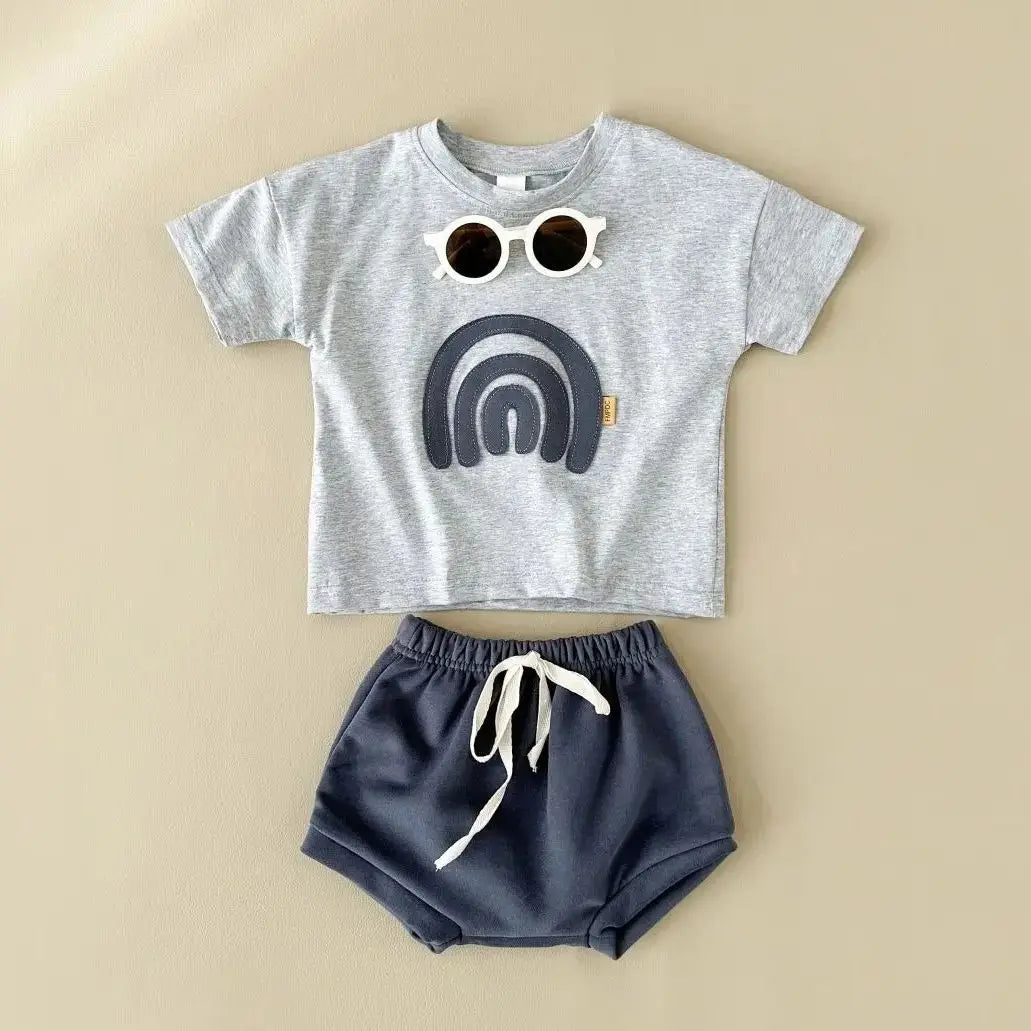 Rainbow Short Sleeved Tee and Short Set