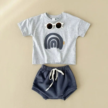 Rainbow Short Sleeved Tee and Short Set