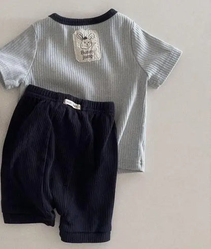 Ribbed T-shirt and Short Set