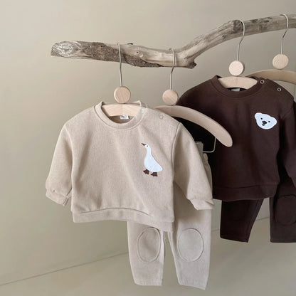 Duck Patch Sweatshirt and Pant Set