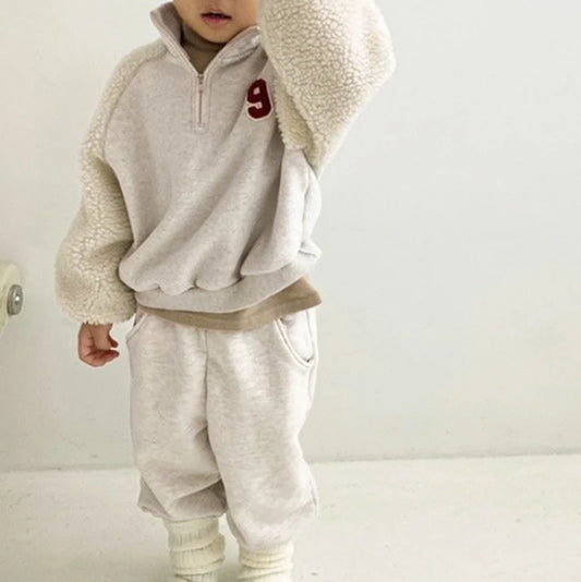 Fleece Patch Sweatsuit Set