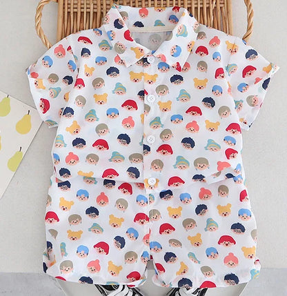 Cute Print Short Sleeve Set