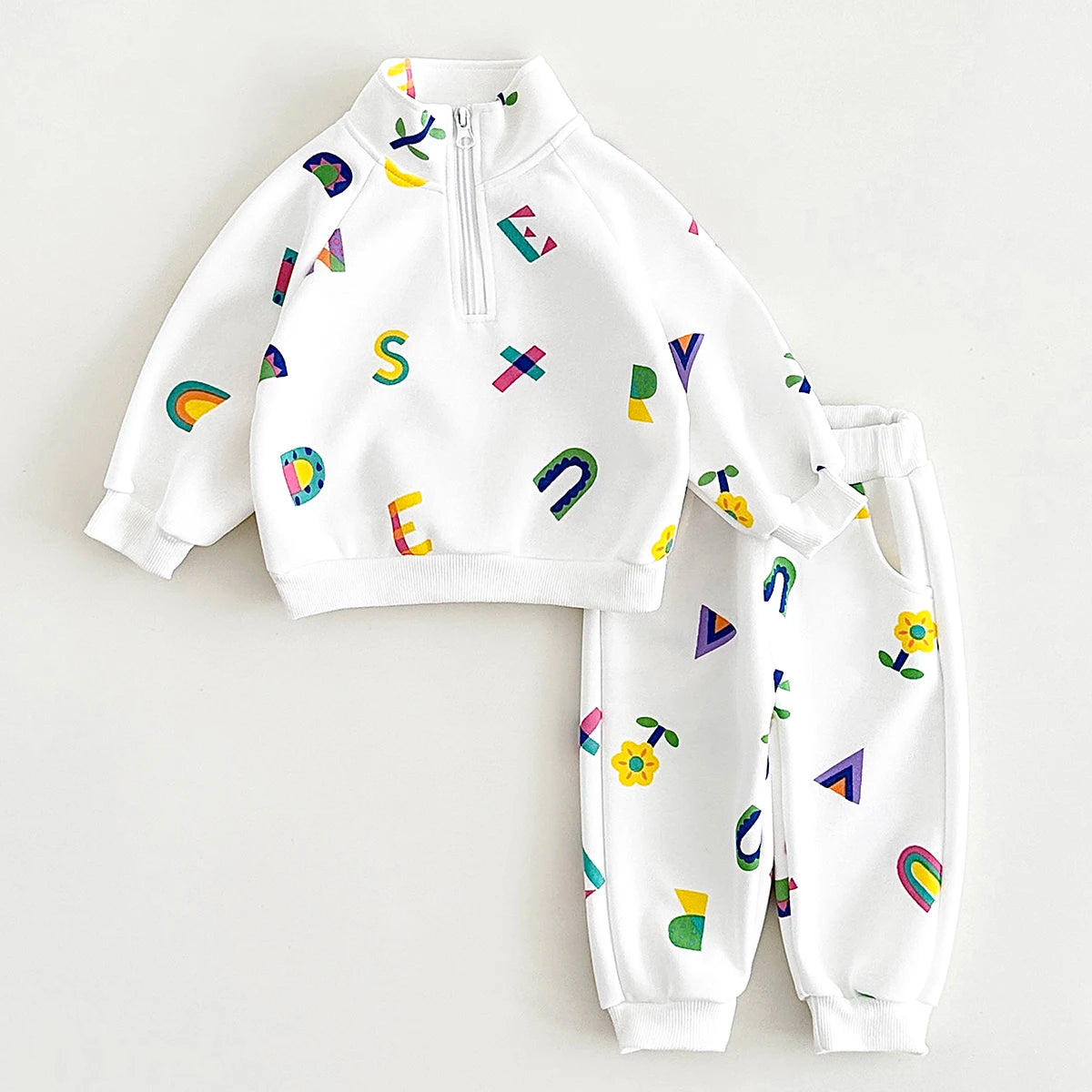 Zipper Sweatshirt and Pant Set