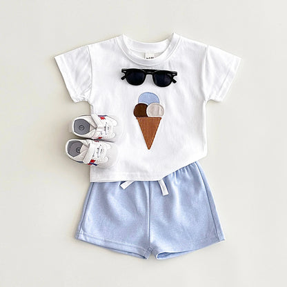 Ice Cream Print Tee and Short