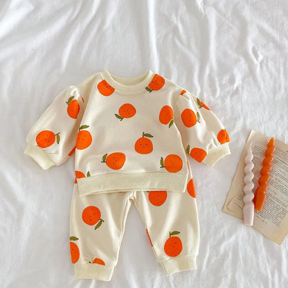 Fruit Print Sweatsuit Set