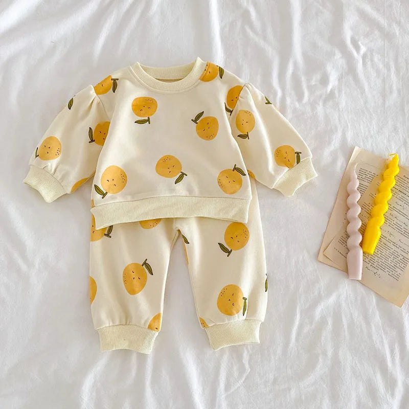 Fruit Print Sweatsuit Set