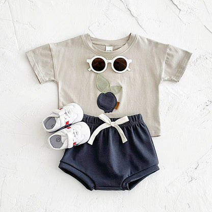 Fruit Print T-shirt and Short Outfit