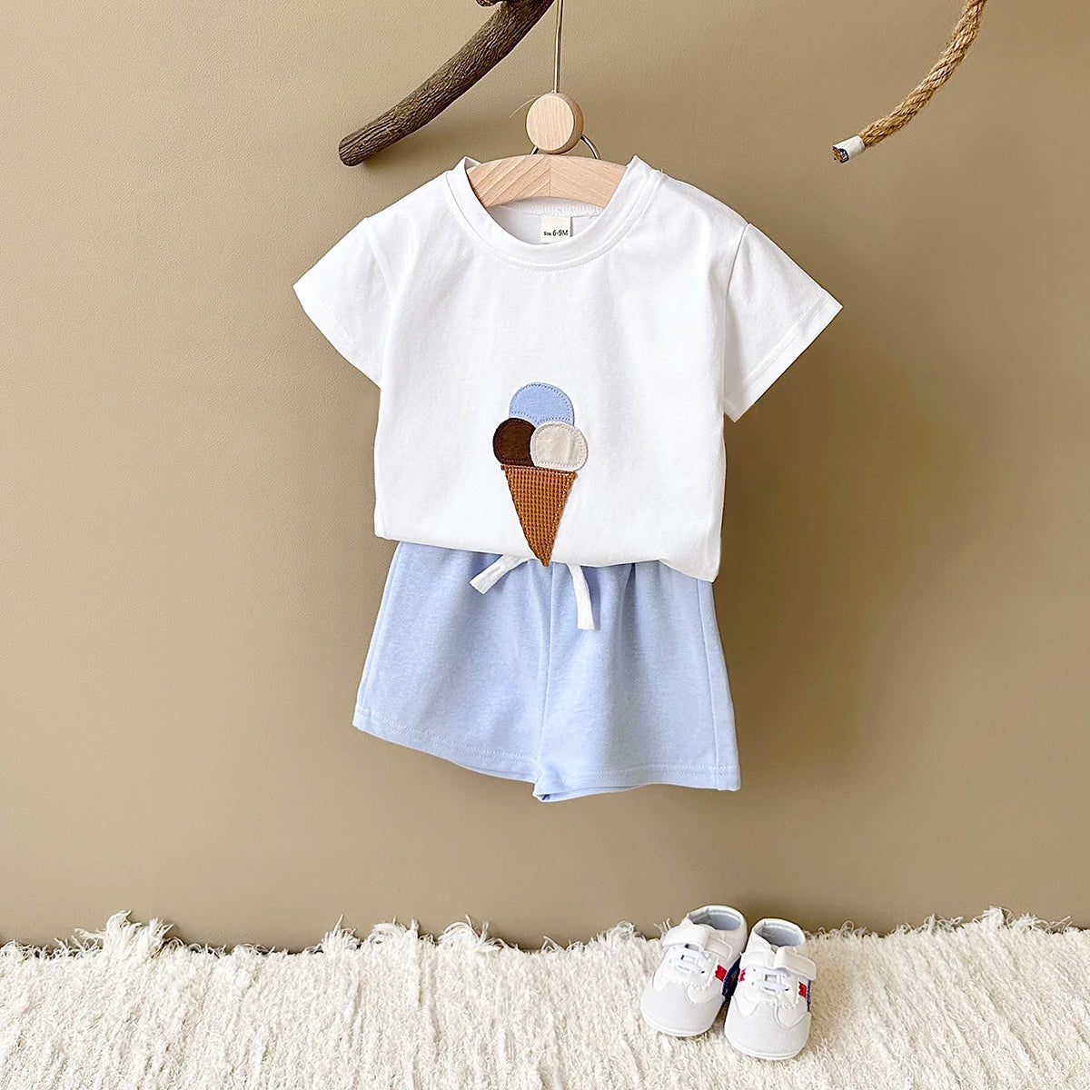 Ice Cream Print Tee and Short