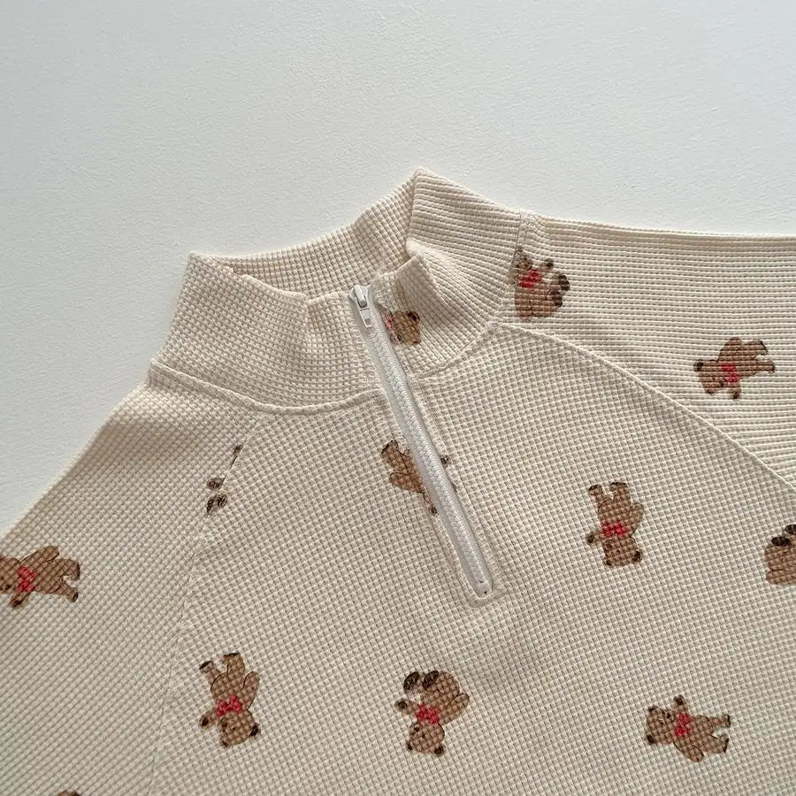 Bear Print Casual Set