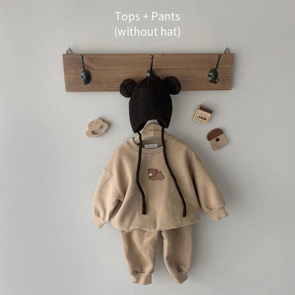 Cute Bear Sweatsuit Set