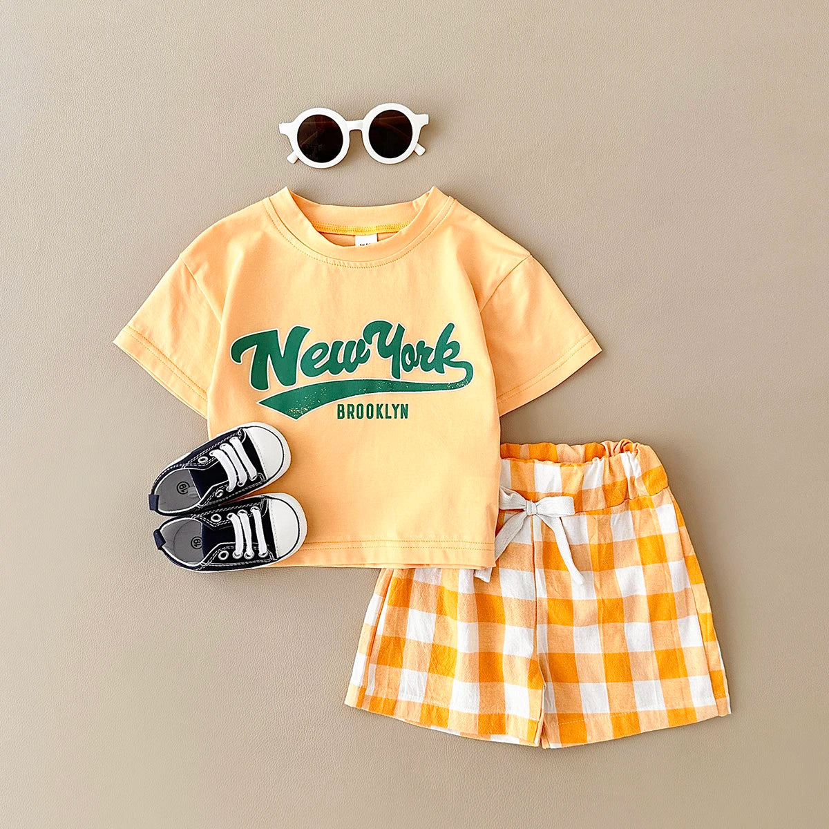 NEW YORK Print T-shirt and Short Set