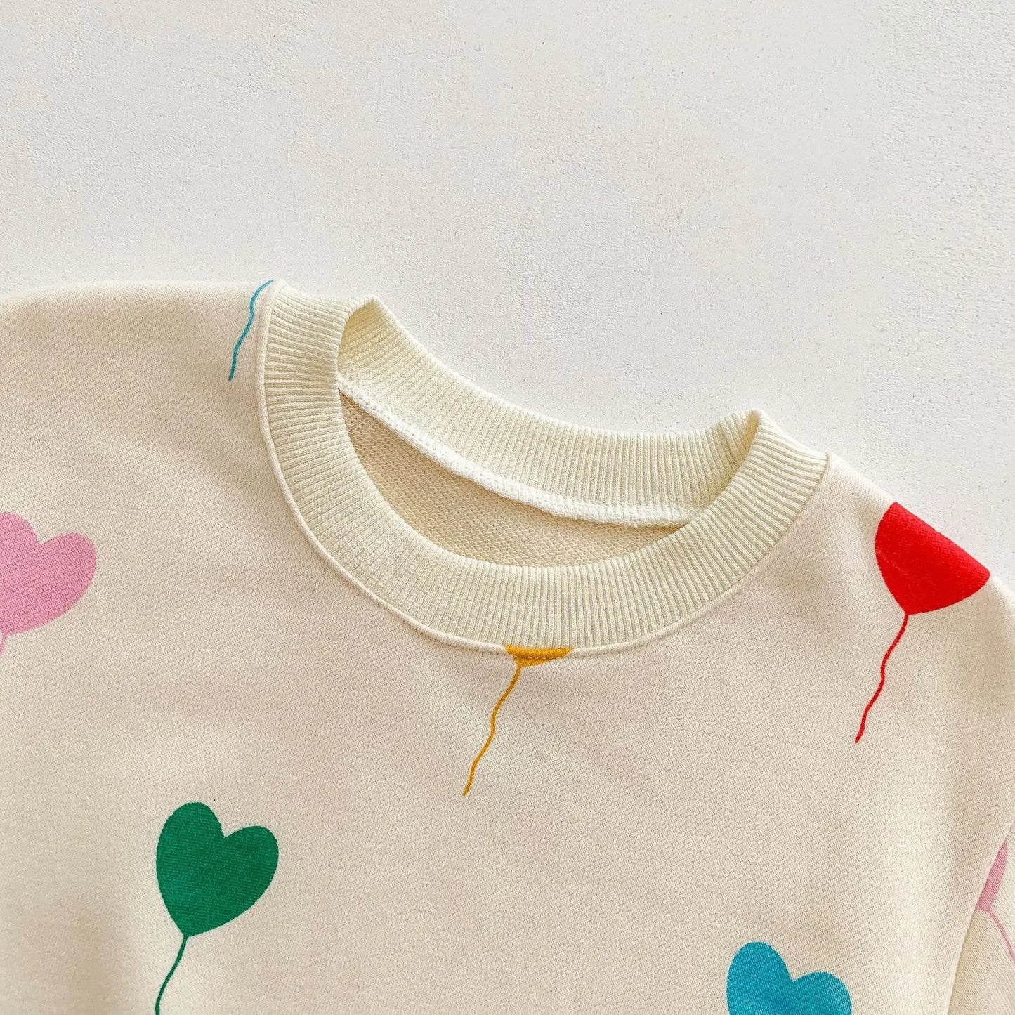 Heart Balloon Sweatshirt Set