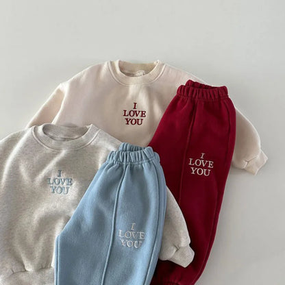 I Love You Sweatshirt Set