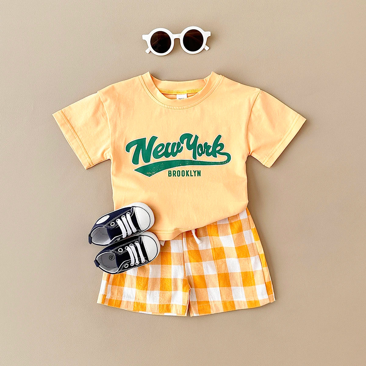 NEW YORK Print T-shirt and Short Set