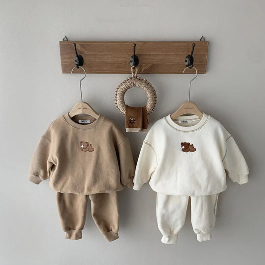 Cute Bear Sweatsuit Set