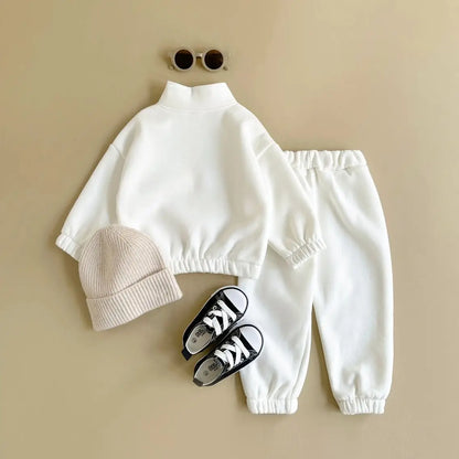 Half-Zip Fleece Sweatsuit Set