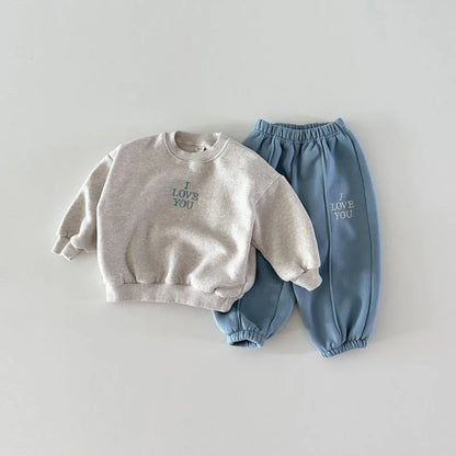 I Love You Sweatshirt Set