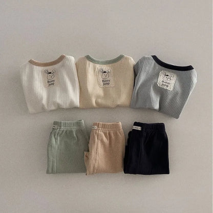 Ribbed T-shirt and Short Set