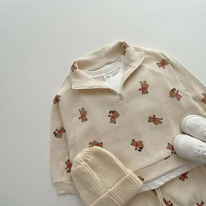 Bear Print Casual Set