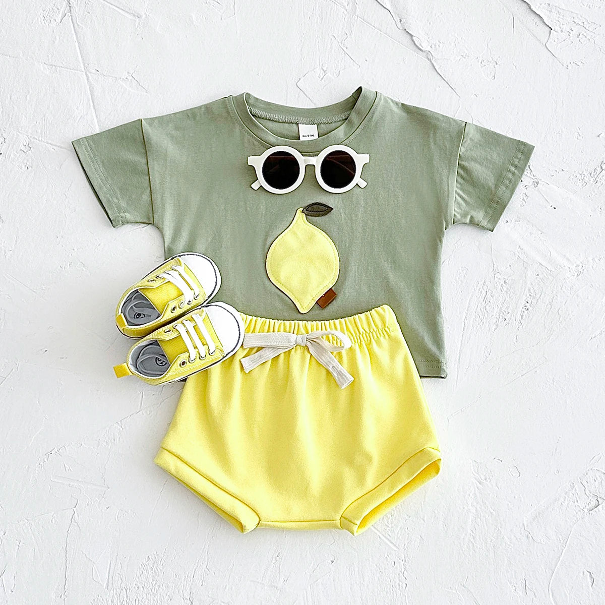 Fruit Print T-shirt and Short Outfit