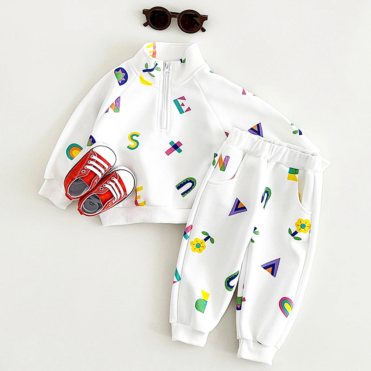 Zipper Sweatshirt and Pant Set